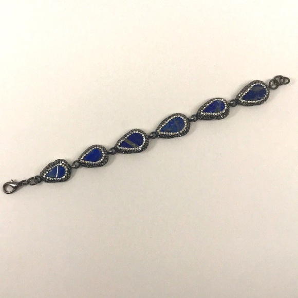 Lapis Dark Crystal Bracelet - Picture 2 of 6